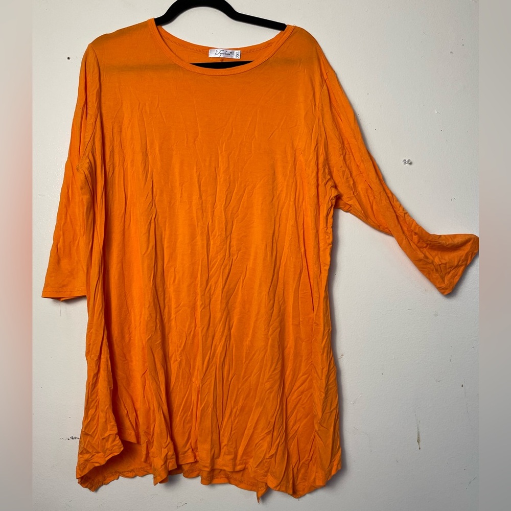 Top dress Women’s XXL Orange 3/4 Sleeve Tunic